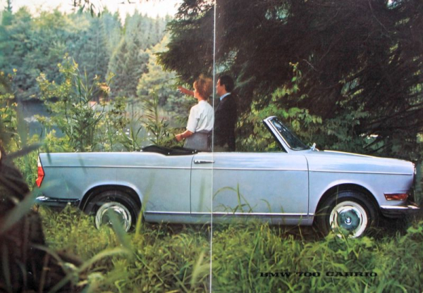 BMW 700 C Cabrio Modelprogram 1962 Carbrochure (10117)